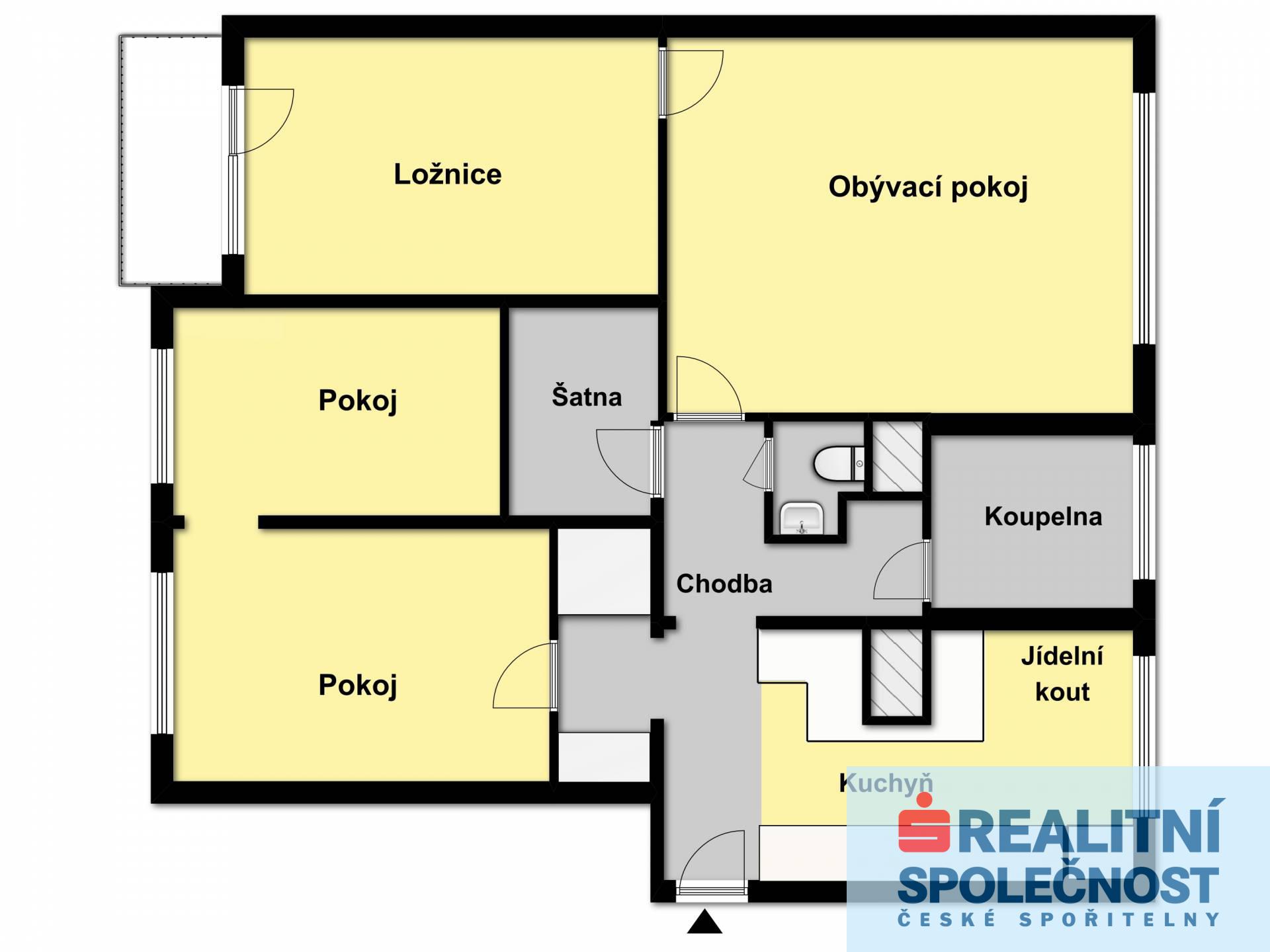 Prodej bytu 4+1, 82 m²
