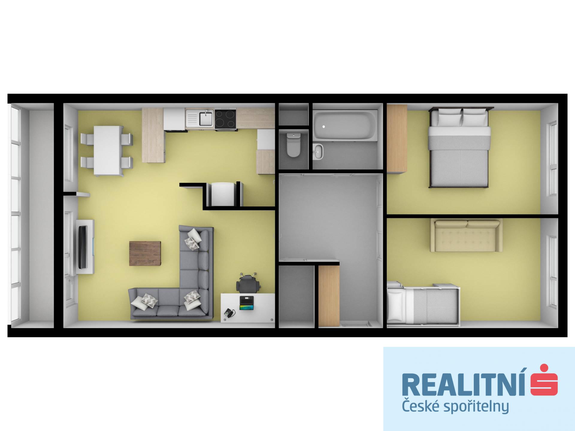 Prodej bytu 3+1, 71 m²